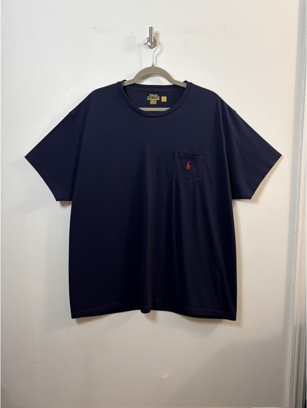 Polo Ralph Lauren Men’s Classic Fit Pocket Navy Blue Red Pony Cotton Tee XXL